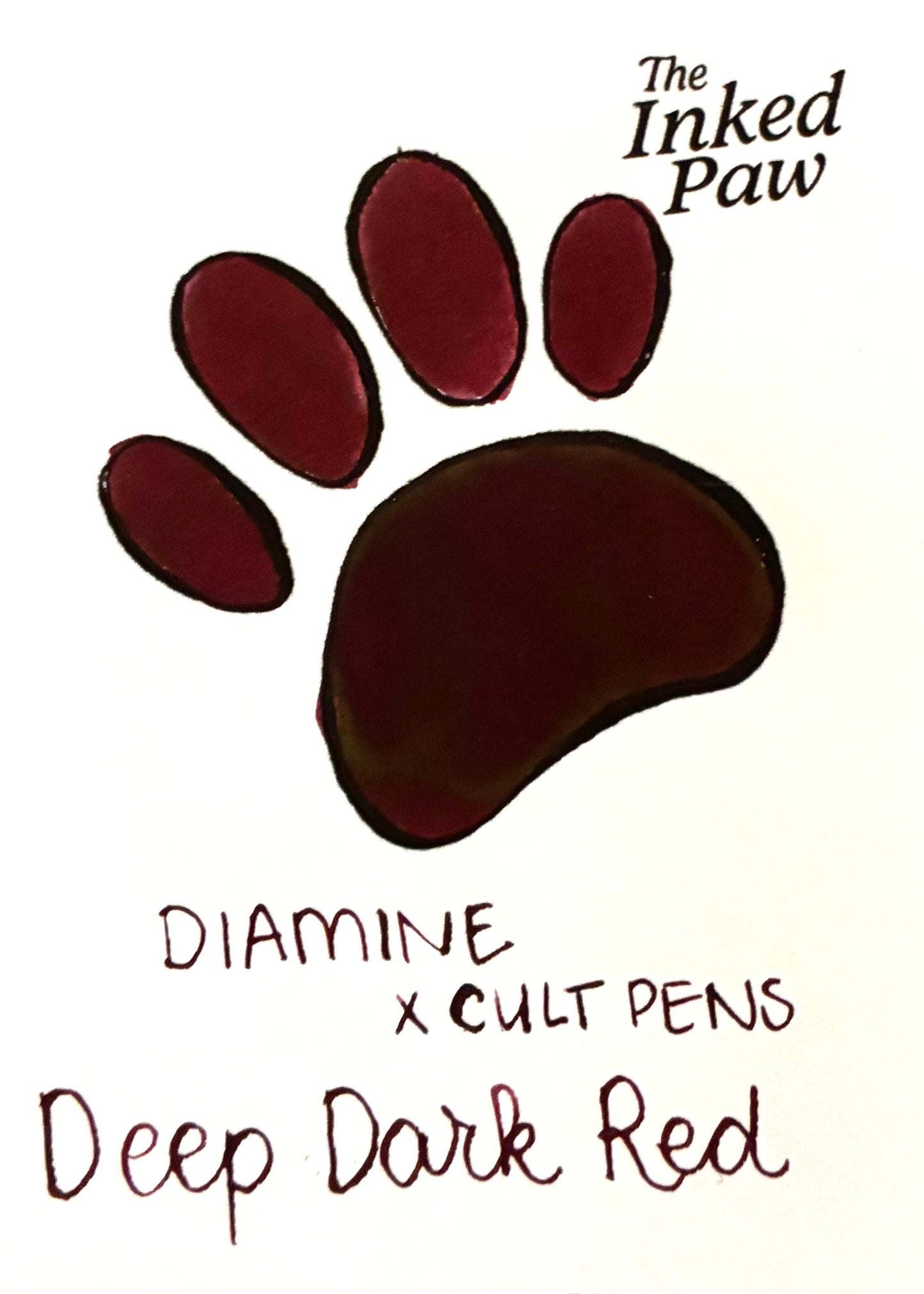 Diamine x Cult Pens Deep Dark Red (sample)