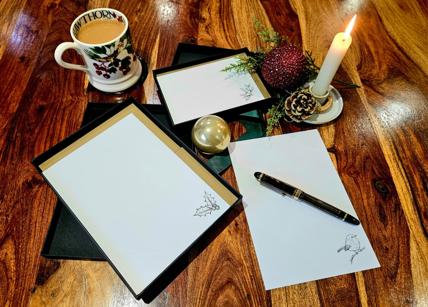 Writing set - Christmas - Robin