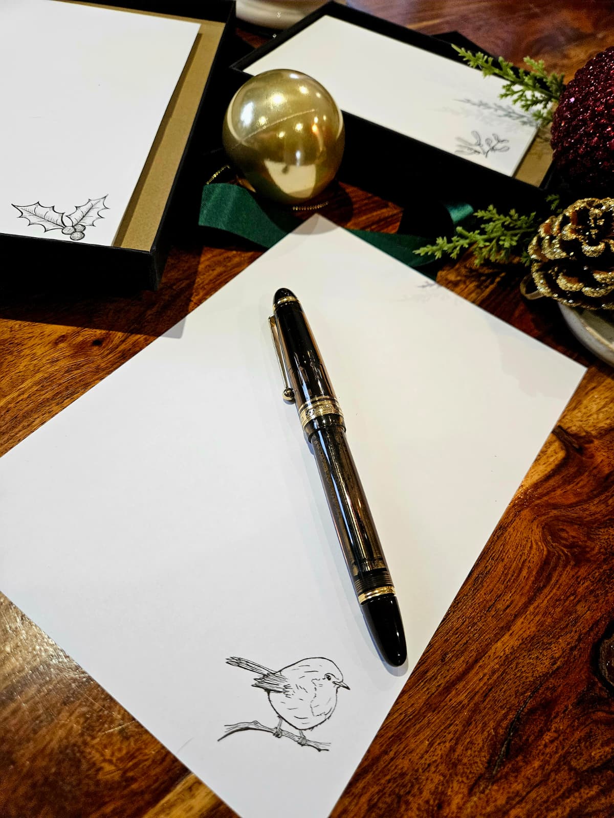 Writing set - Christmas - Robin
