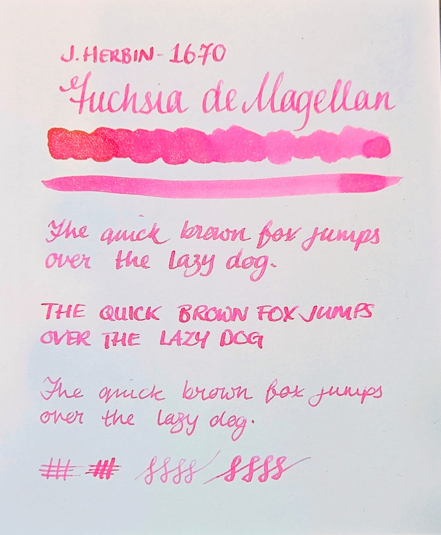 J. Herbin Fuchsia de Magellan (sample)