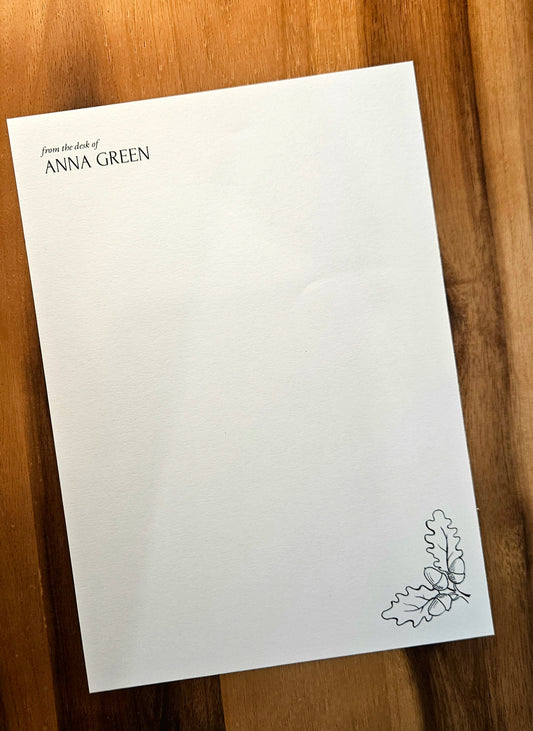 Writing set - oak leaves
