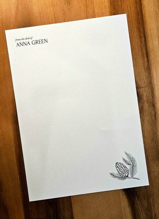 Writing set - pine cones