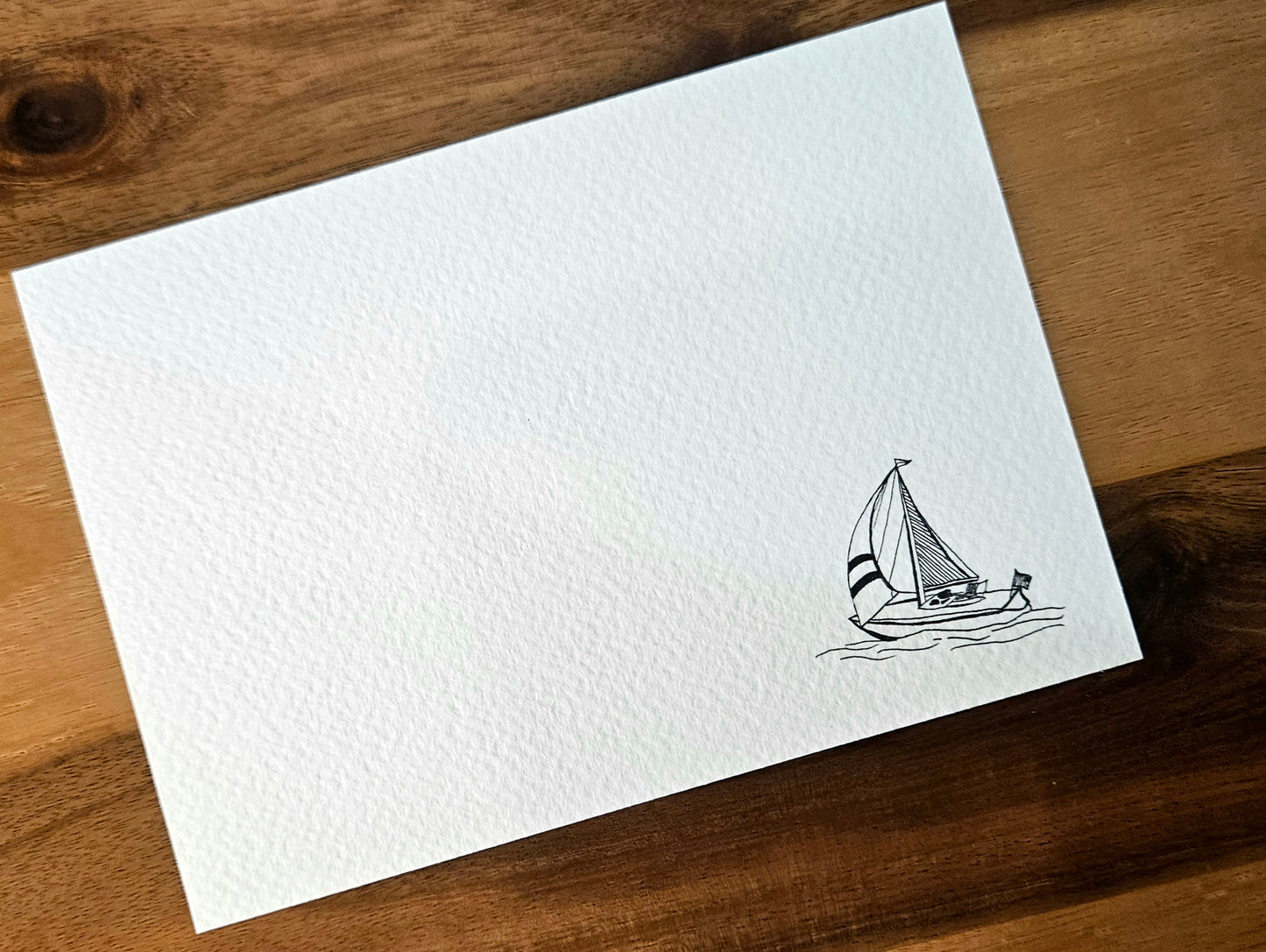 Note cards - boat