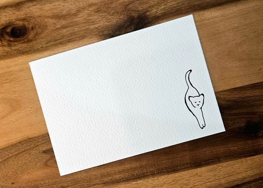 Note cards - cat walking