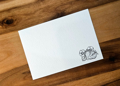 Note cards - strawberries