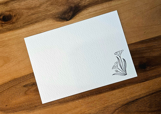 Note cards - poppy