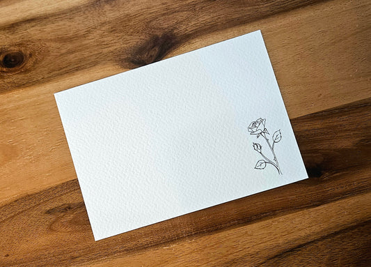 Note cards - rose