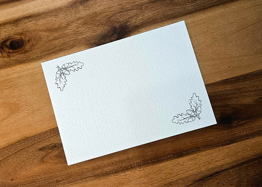 Note cards - oak leaves