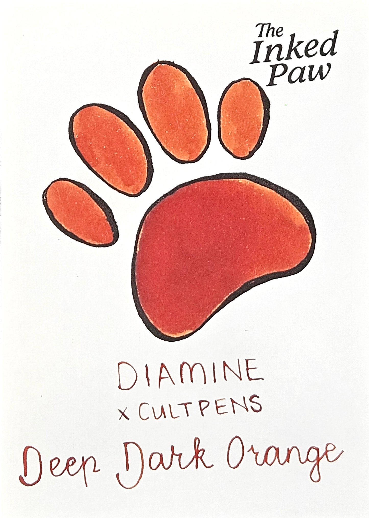 Diamine x Cult Pens Deep Dark Orange (sample)