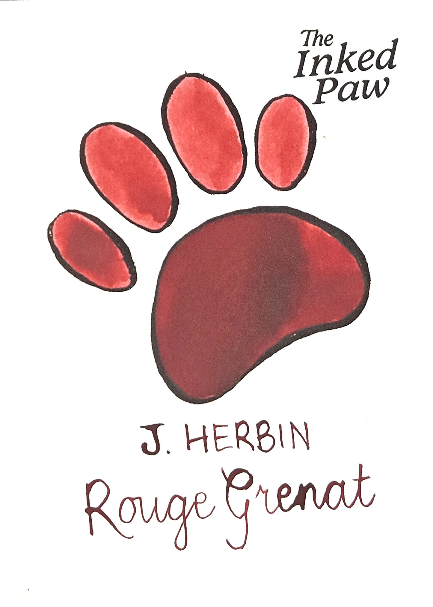 J. Herbin Rouge Grenat (sample)
