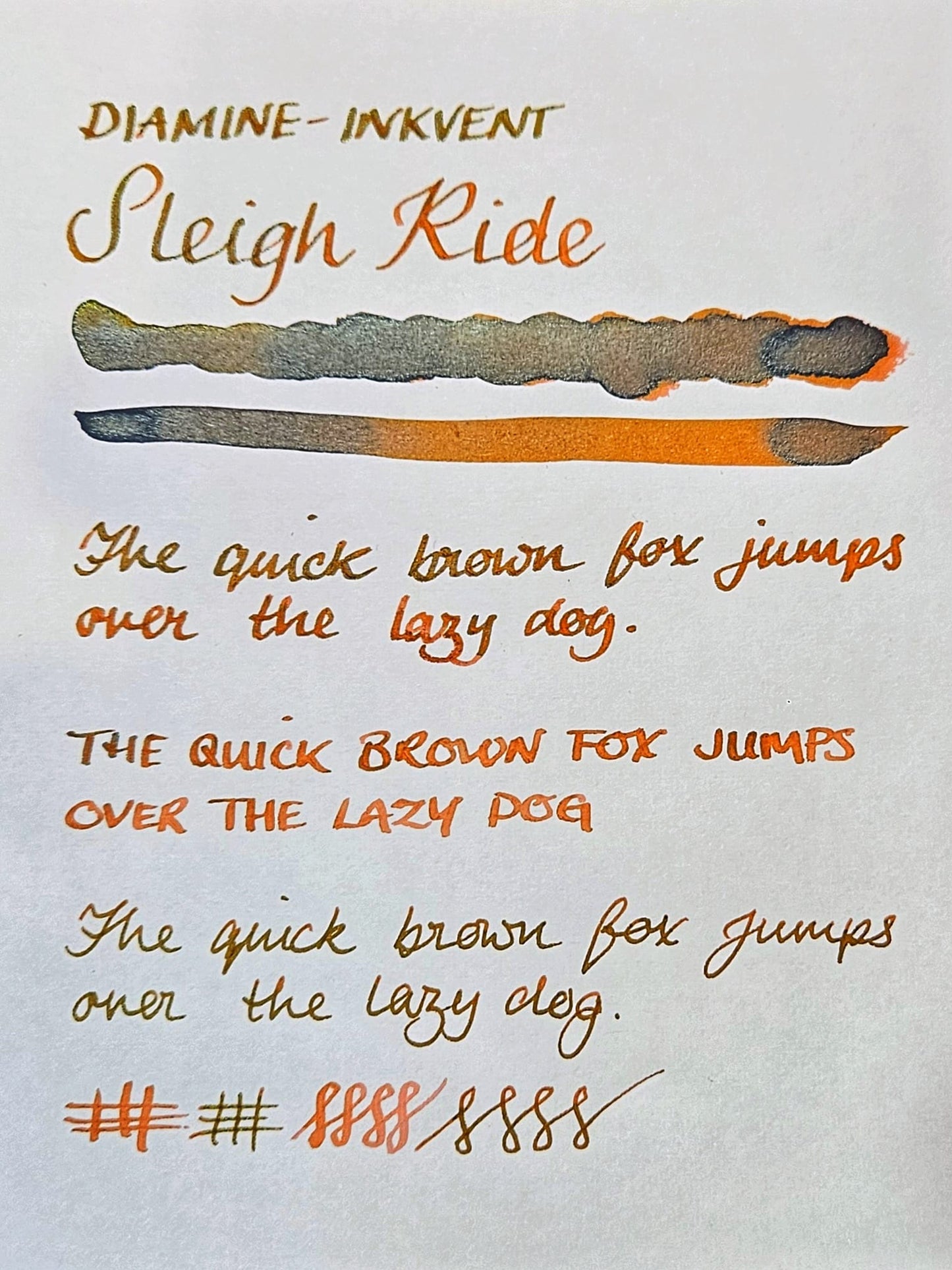 Diamine Inkvent Sleigh Ride (sample)